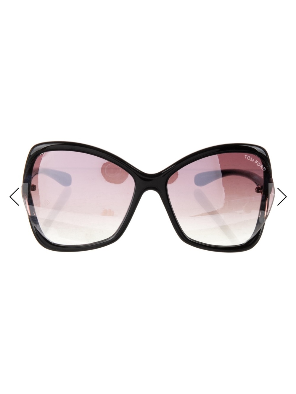 Tom Ford Black Frame Sunglasses with Mirrored Lenses